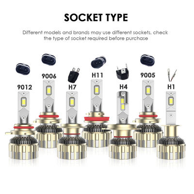 Masters F12 120W 12000LM 6000K 3570 Chips 9005/9006/9012/H1/H4/H7/H11 LED Headlight Bulb